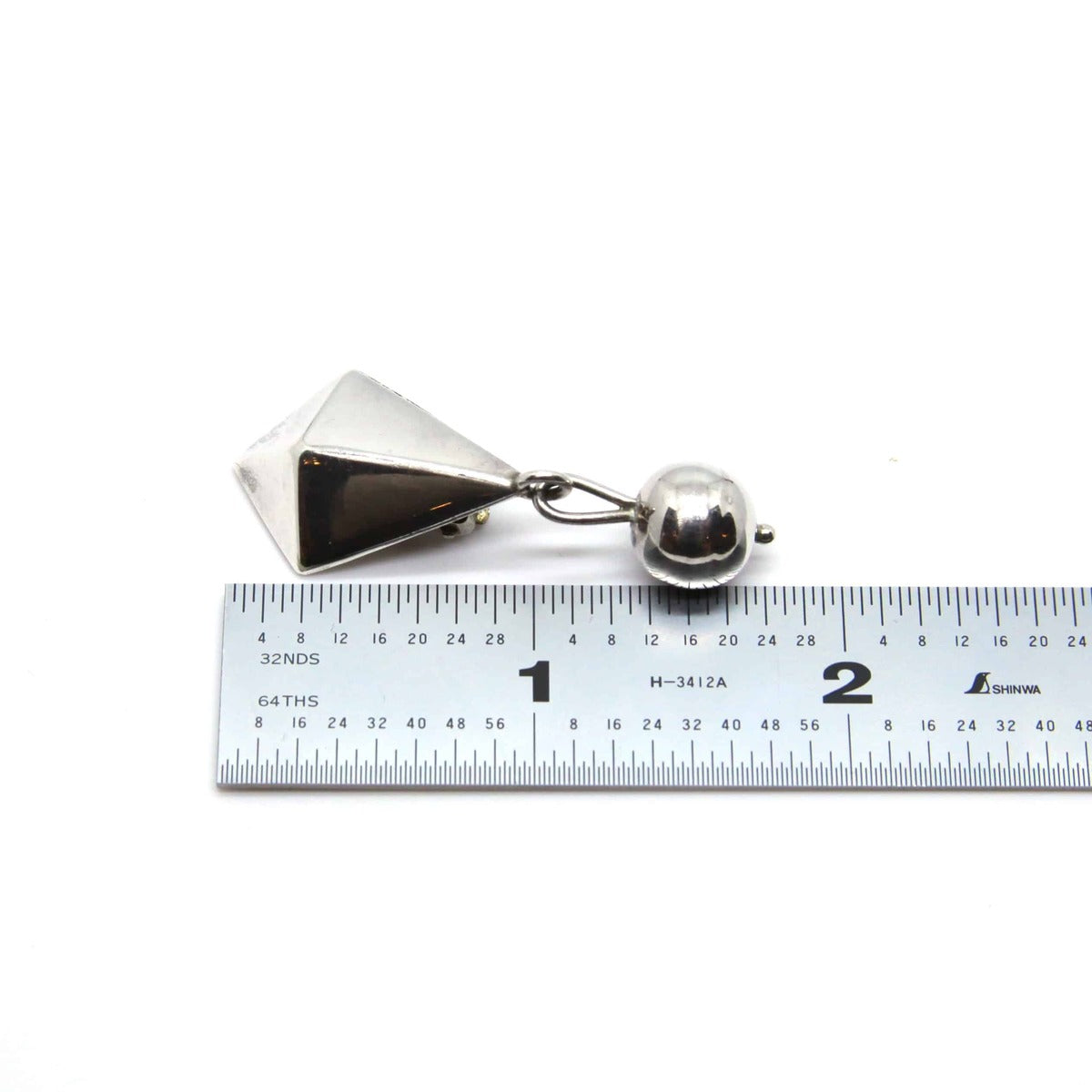 William Spratling 925 Sterling Dangle Clip 'Silver Kite' Earrings