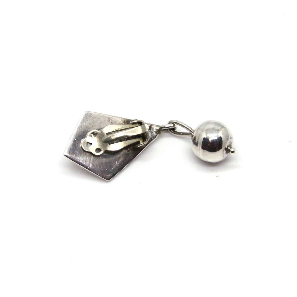 William Spratling 925 Sterling Dangle Clip 'Silver Kite' Earrings