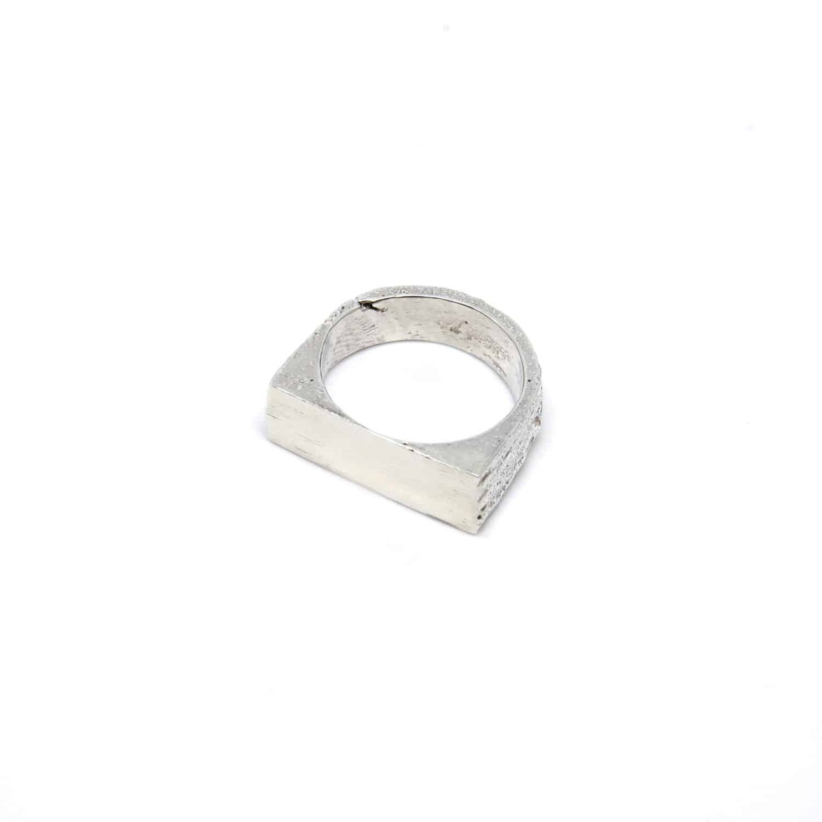 Signet Rectangle Silver Ring
