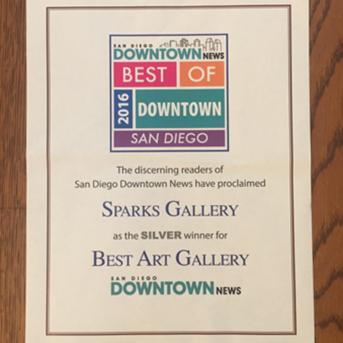 Best of San Diego Downtown: Silver Winner for Best Art Gallery
