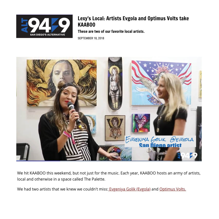 Lexy’s Local: Artists Evgola and Optimus Volts take KAABOO