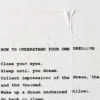 How to Understand Your Own Dreaming (Detail)