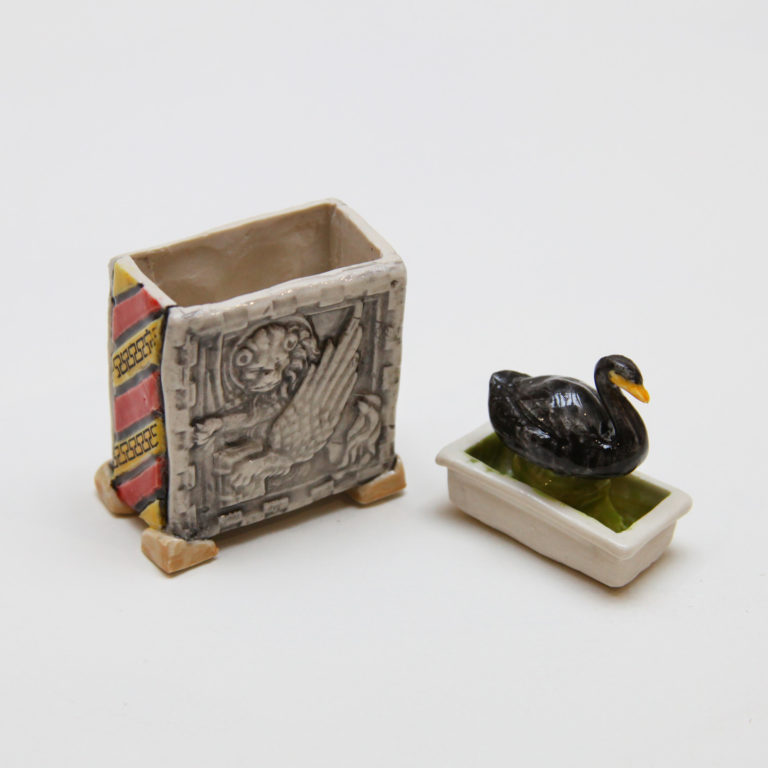 Ron Carlson - Swan Lidded Container (Open)