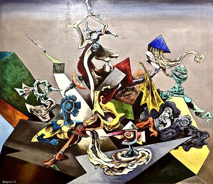 Magnetic mountains (1949) - Kurt Seligmann (1900-1962) surrealism art example