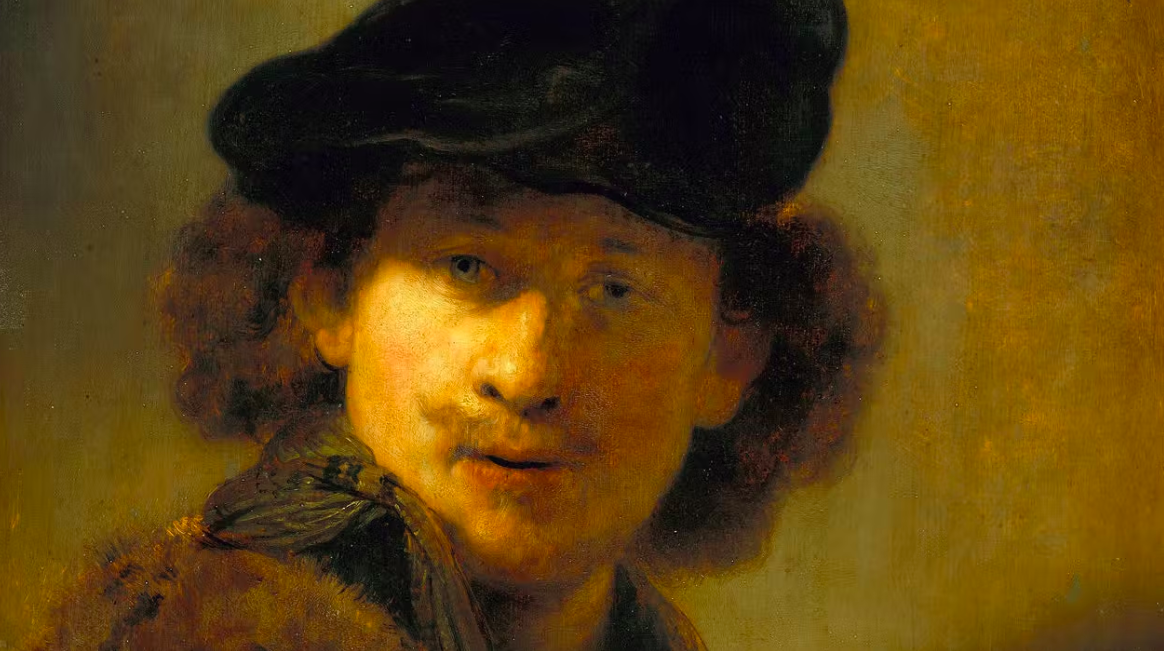 Portraiture art example: Rembrandt, ‘Self-Portrait with Velvet Beret and Furred Mantle’