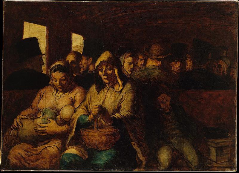 Realism Art: The Third-Class Carriage by Honoré Daumier