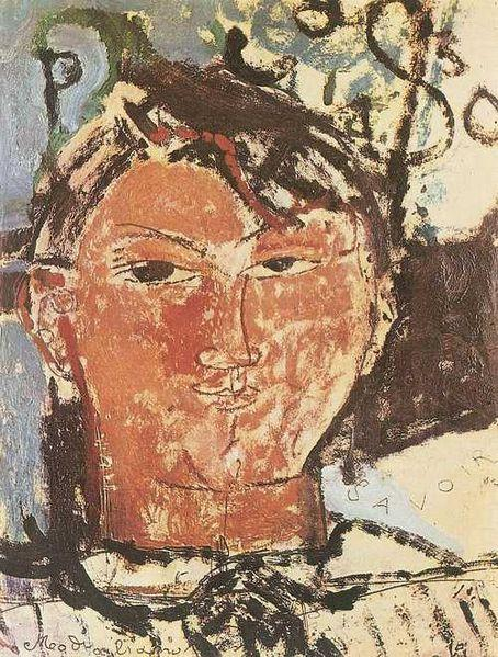 example of Portraiture art: Portrait of pablo picasso by Amedeo Modigliani